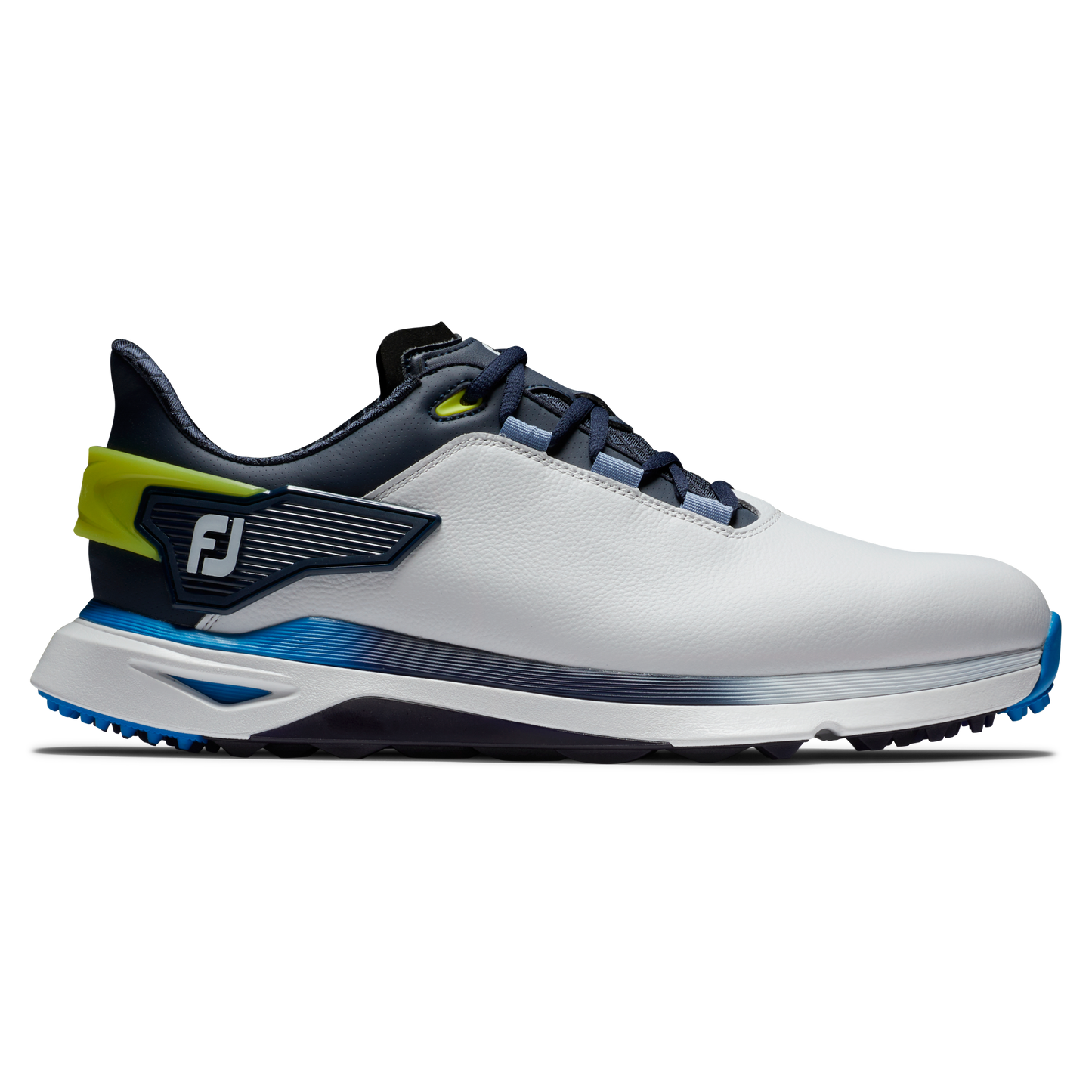 FootJoy Pro SLX Mens Spikeless Golf Shoes 56914 - Wide Fit White / Navy Blue 56914W Wide Fit 7