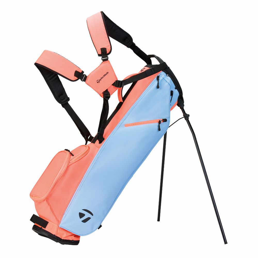 TaylorMade FlexTech Carry Golf Stand Bag 2025 - Light Blue / Coral Light Blue / Coral