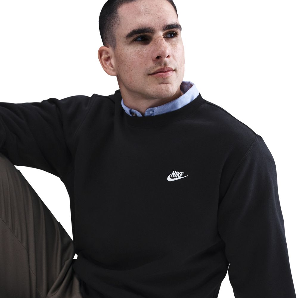 Nike Club Fleece Crew Mens Pullover Golf Top 2025 - FN3886-010