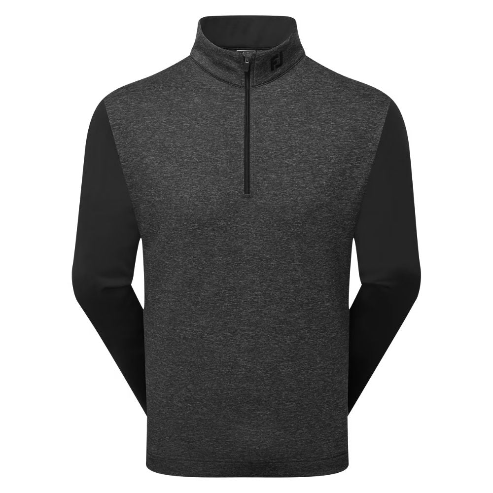 FootJoy Essential Tonal Heather Chill-Out Pullover Top 2025 - 34137 Black M