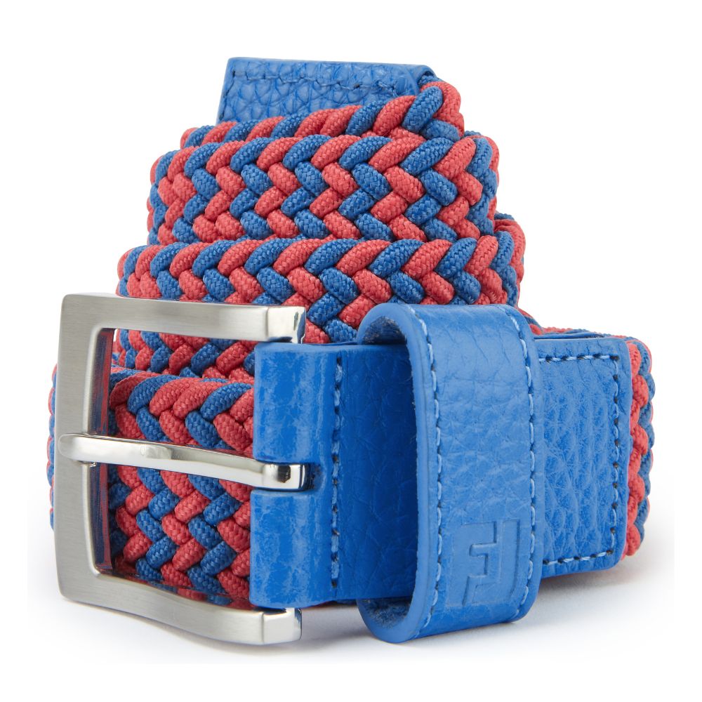 FootJoy Golf Fashion Belt 2026 - 69584L Coastal Blue / Nantucket Red Long