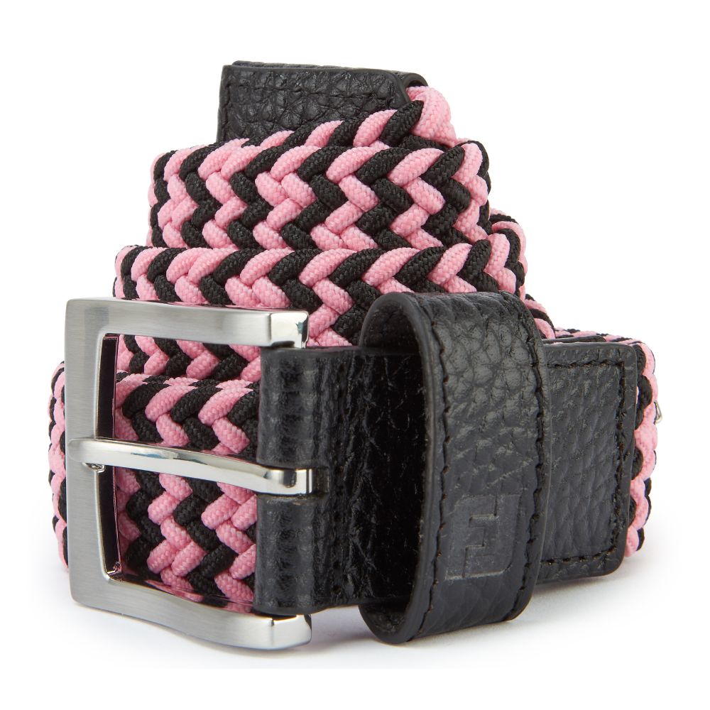 FootJoy Golf Fashion Belt 2026 - 69586L Black / Pink Pop Long