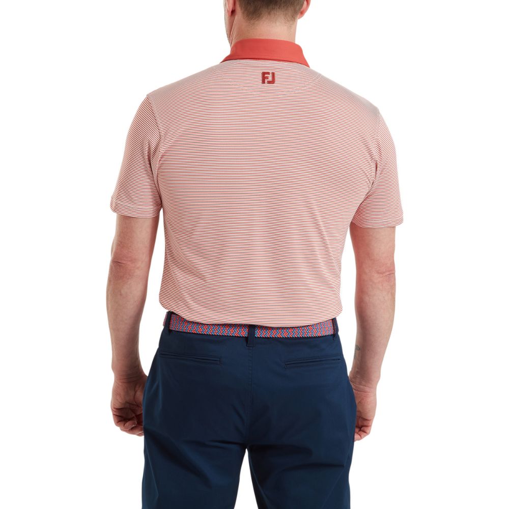 FootJoy Golf Feeder Stripe Pique Polo Shirt 2026 - 39245