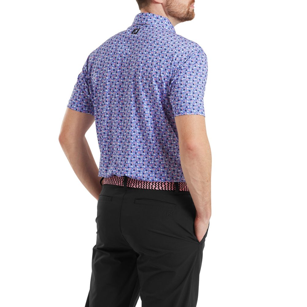 FootJoy Golf Surfs Up Print Lisle Polo Shirt 2026 - 39251