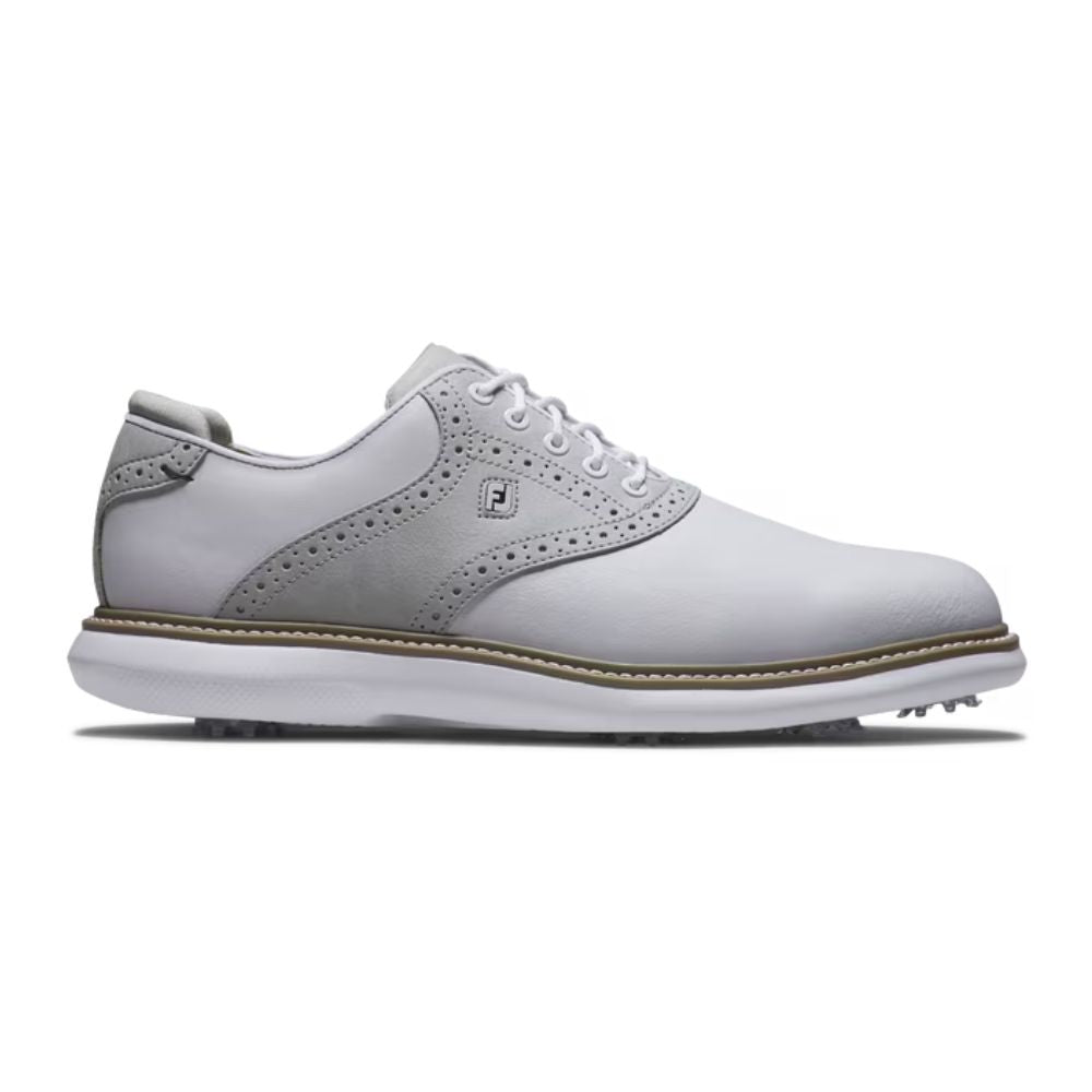 FootJoy Traditions Spiked Golf Shoes 57957 White / Silver 6