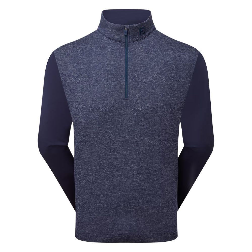 FootJoy Essential Tonal Heather Chill-Out Pullover Top 2025 - 34138 Navy M