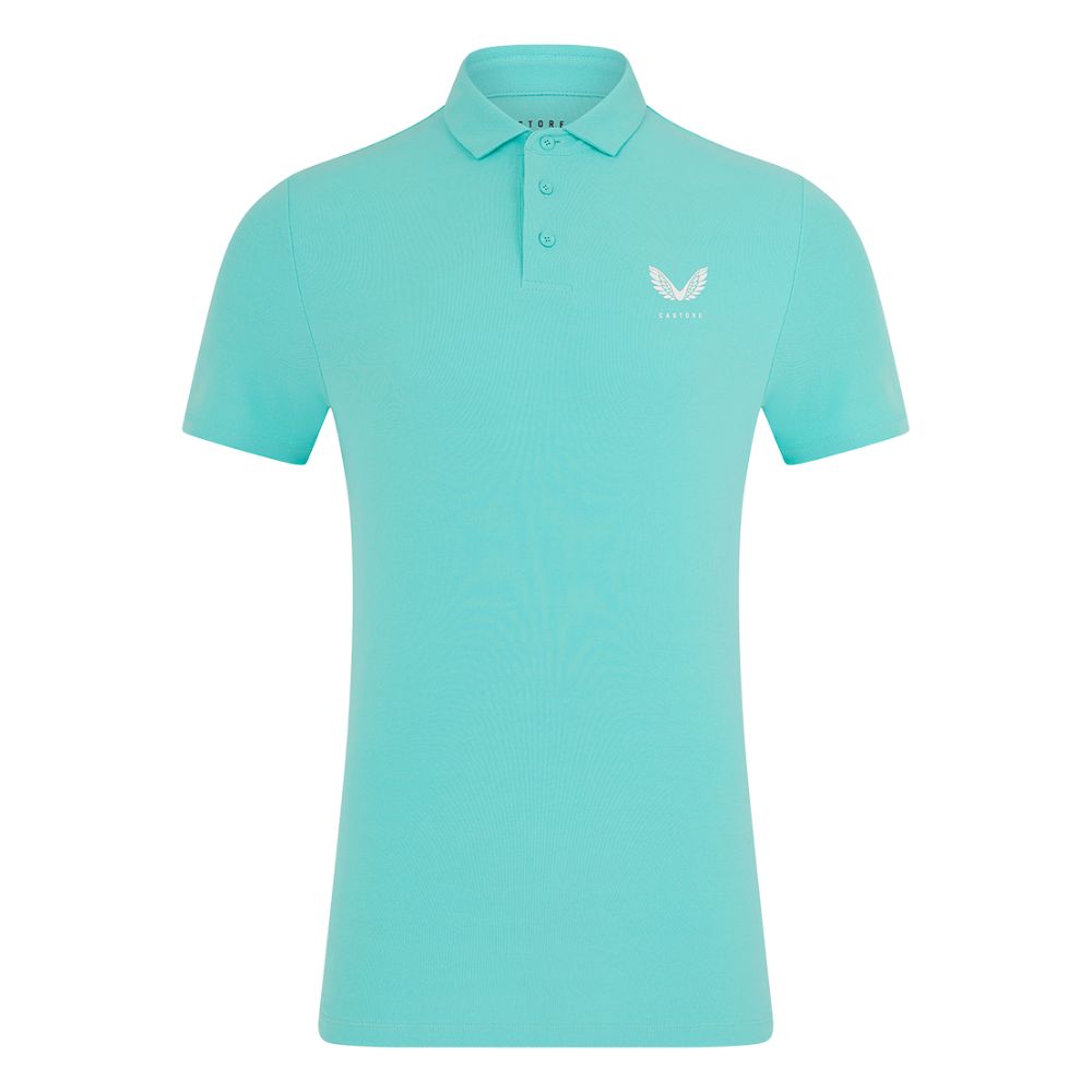Castore Essential Mens Golf Polo Shirt 2025 - GMC30689-041 Light Aqua / White 041 M