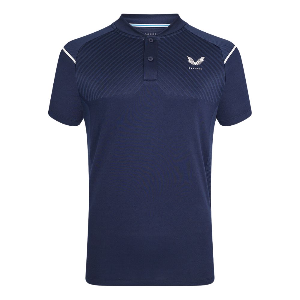 Castore Pinnacle Engineered Knit Mens Golf Polo Shirt 2025 - GME30991-021 Midnight Navy / White 021 M