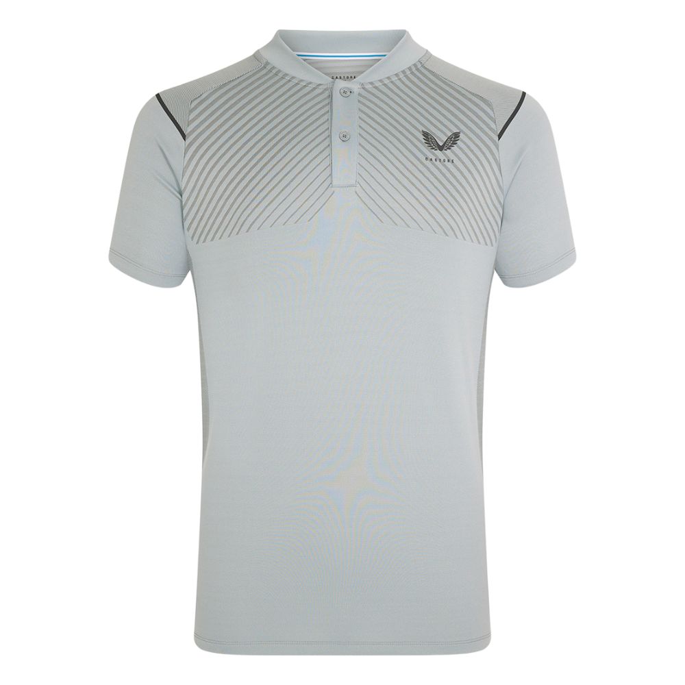 Castore Pinnacle Engineered Knit Mens Golf Polo Shirt 2025 - GME30991-128 Mid Grey / Gunmetal 128 M
