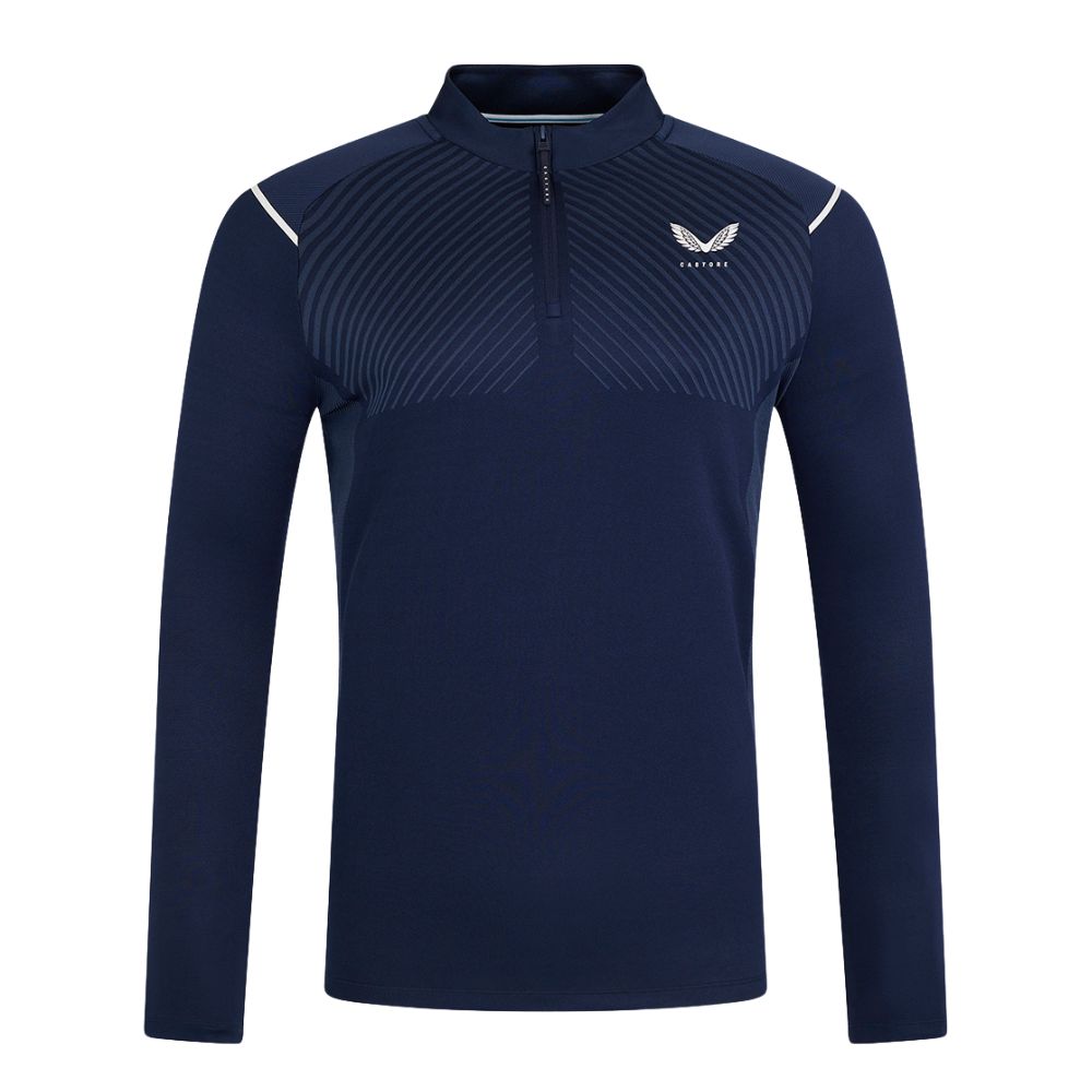 Castore Pinnacle 1/4 Zip Mens Golf Pullover Top 2025 - GME40990-021 Midnight Navy / White 021 M