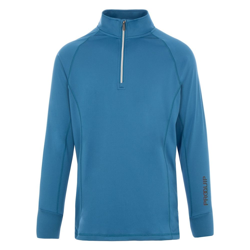 ProQuip Pro-Tech Comfort Stretch 1/4 Zip Midlayer Pullover Top - Vallarta Blue Vallarta Blue M