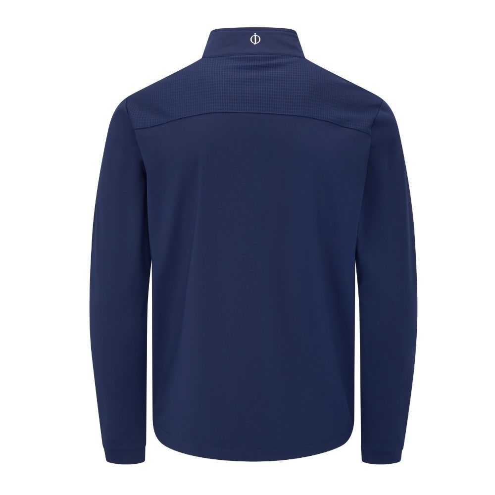 Oscar Jacobson Hastings 1/4 Zip Mens Golf Pullover Top - Navy / Cobalt