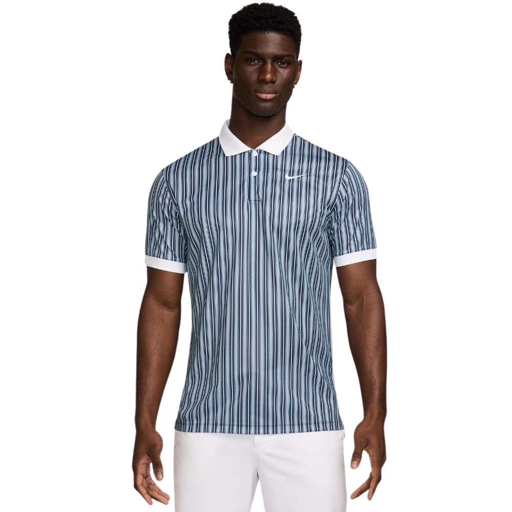 Nike Dri-FIT Victory + Novelty Golf Polo Shirt 2025 - HM5643-440 Light Armory Blue / White / White 440 M
