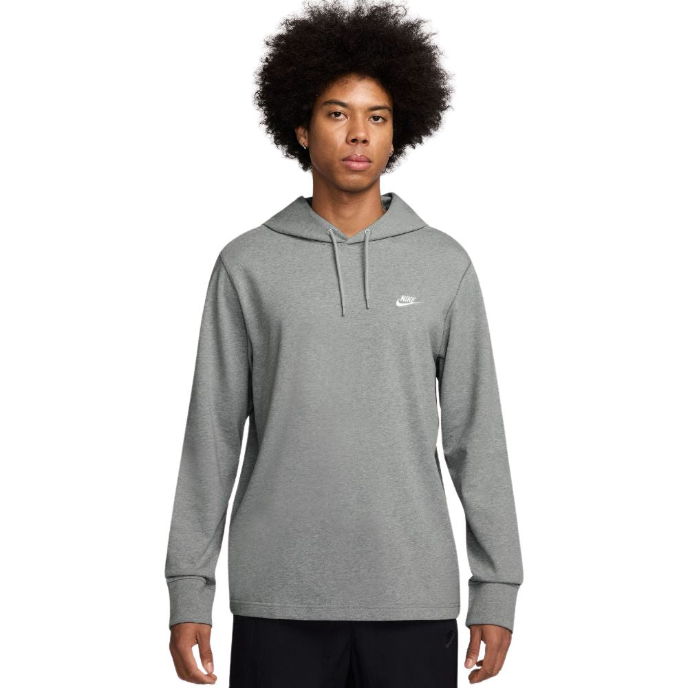 Nike Club Knit Pullover Mens Golf Hoodie 2025 - HV1151-063 Dark Grey Heather / Light Smoke Grey / White 063 M