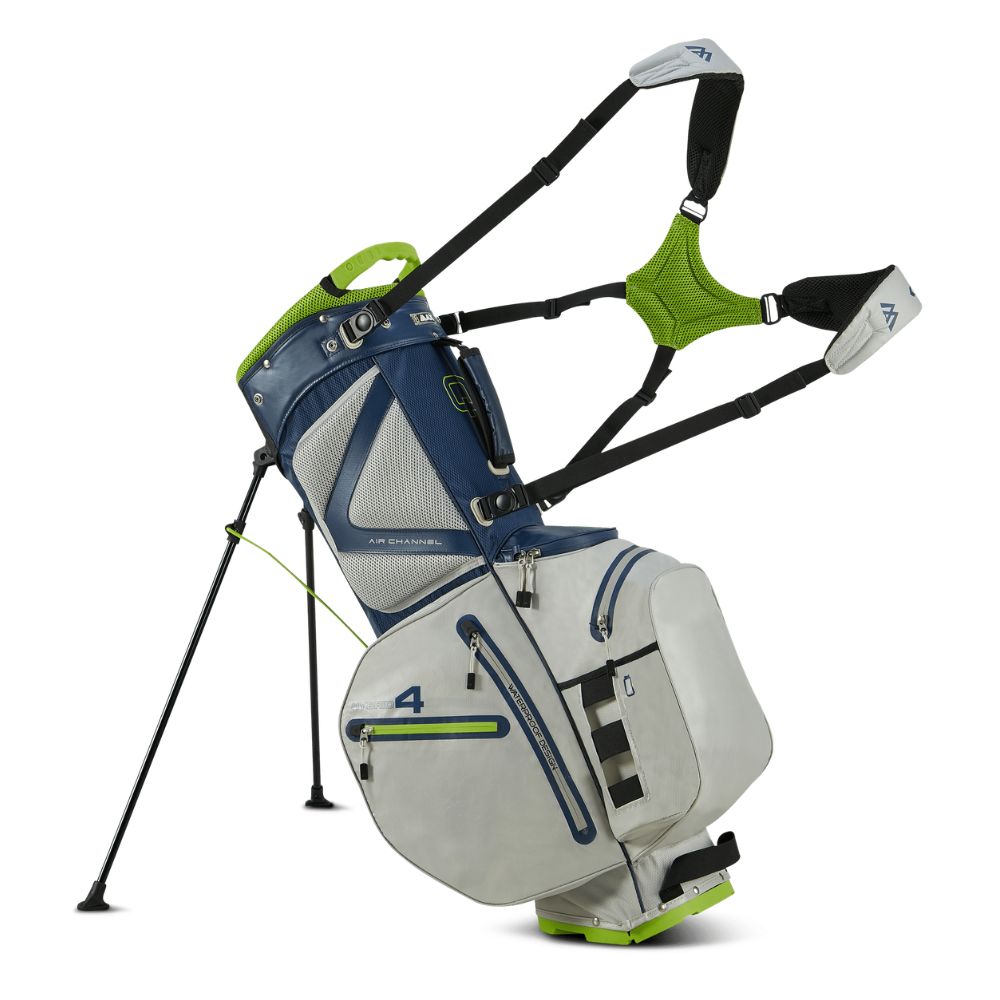 Big Max Aqua Hybrid 4 Golf Stand Bag 2025 - Navy / Grey / Lime