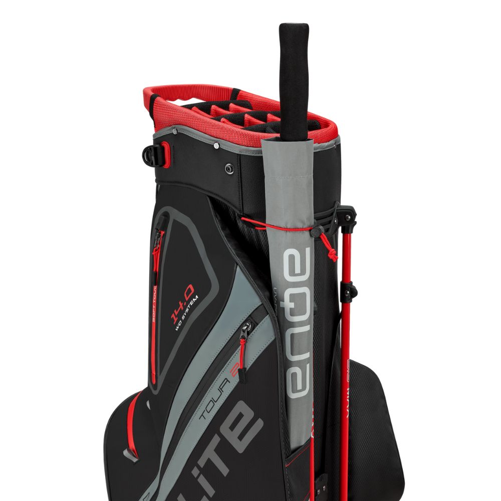 Big Max Dri Lite Hybrid Tour 2 Golf Stand Bag 2025 - Black / Charcoal / Red