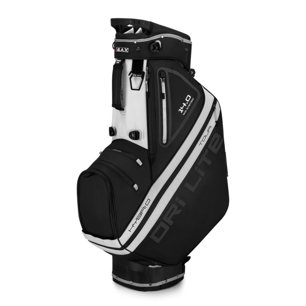 Big Max Dri Lite Hybrid Tour 2 Golf Stand Bag 2025 - Black / Off White