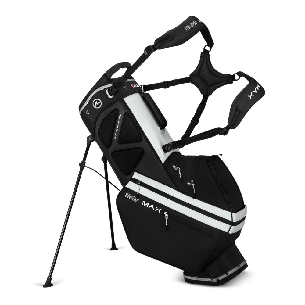 Big Max Dri Lite Hybrid Tour 2 Golf Stand Bag 2025 - Black / Off White
