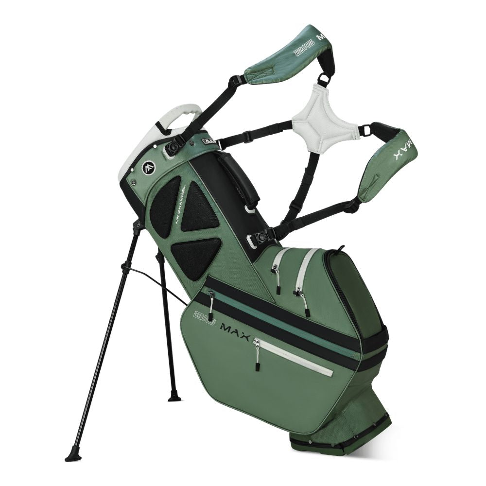 Big Max Dri Lite Hybrid Tour 2 Golf Stand Bag 2025 - Olive Green / Black