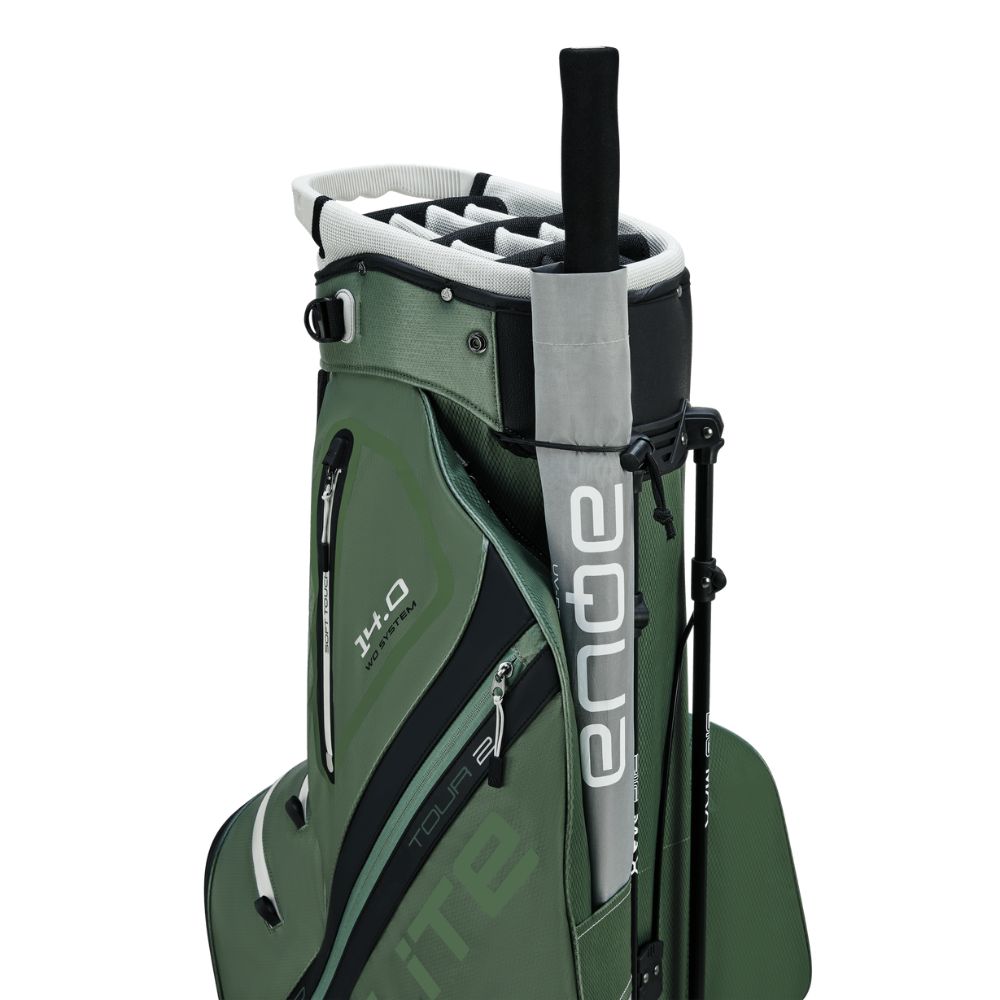Big Max Dri Lite Hybrid Tour 2 Golf Stand Bag 2025 - Olive Green / Black