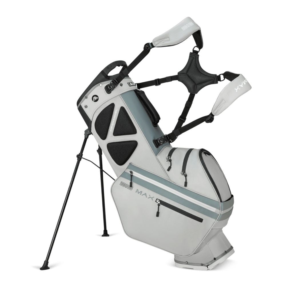 Big Max Dri Lite Hybrid Tour 2 Golf Stand Bag 2025 - Silver / Grey