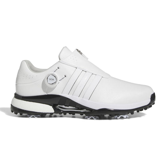 adidas Tour360 Boa Mens Golf Shoe IF0252 + Free Dozen Balls White / White / Core Black 8 