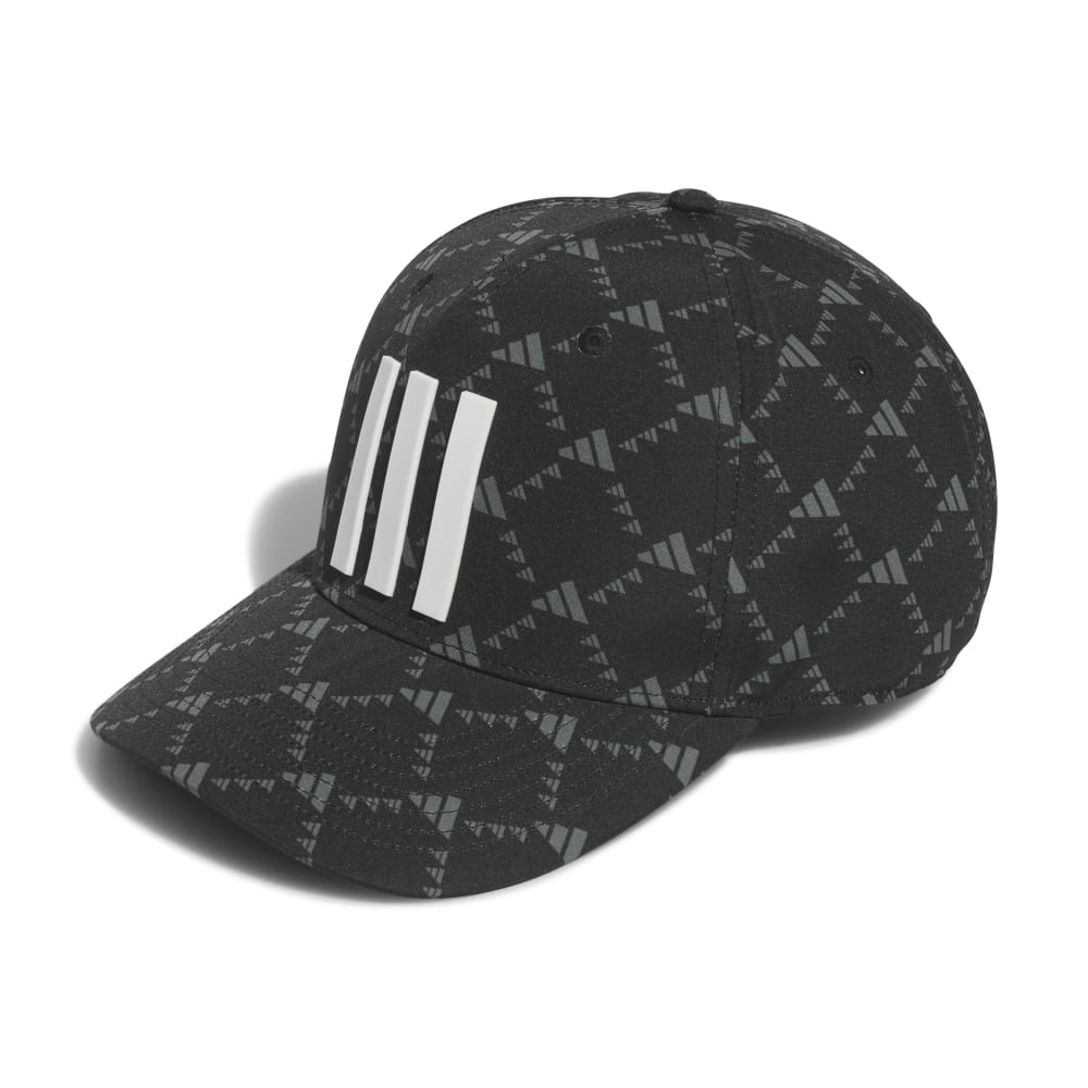 adidas Golf Tour 3 Stripe Print Golf Cap II2786 Black