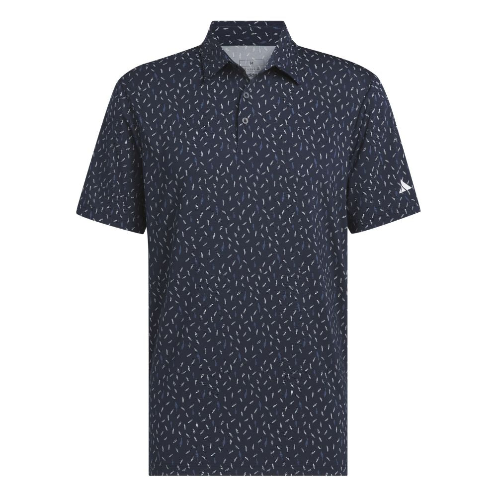 adidas Ultimate365 Allover Print Golf Polo Shirt - Collegiate Navy
