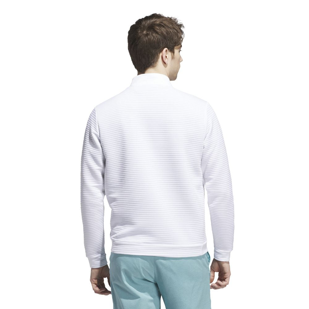 adidas Ultimate365 DWR Textured 1/4 Zip Mens Pullover Golf Top 2025 - IL0559