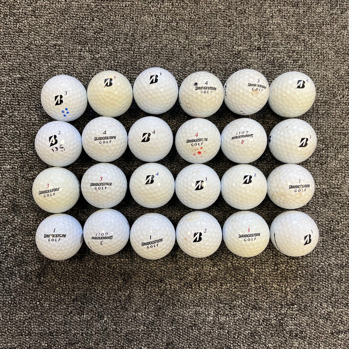 Bridgestone Grade C Recycled Golf Balls - 24 Pack