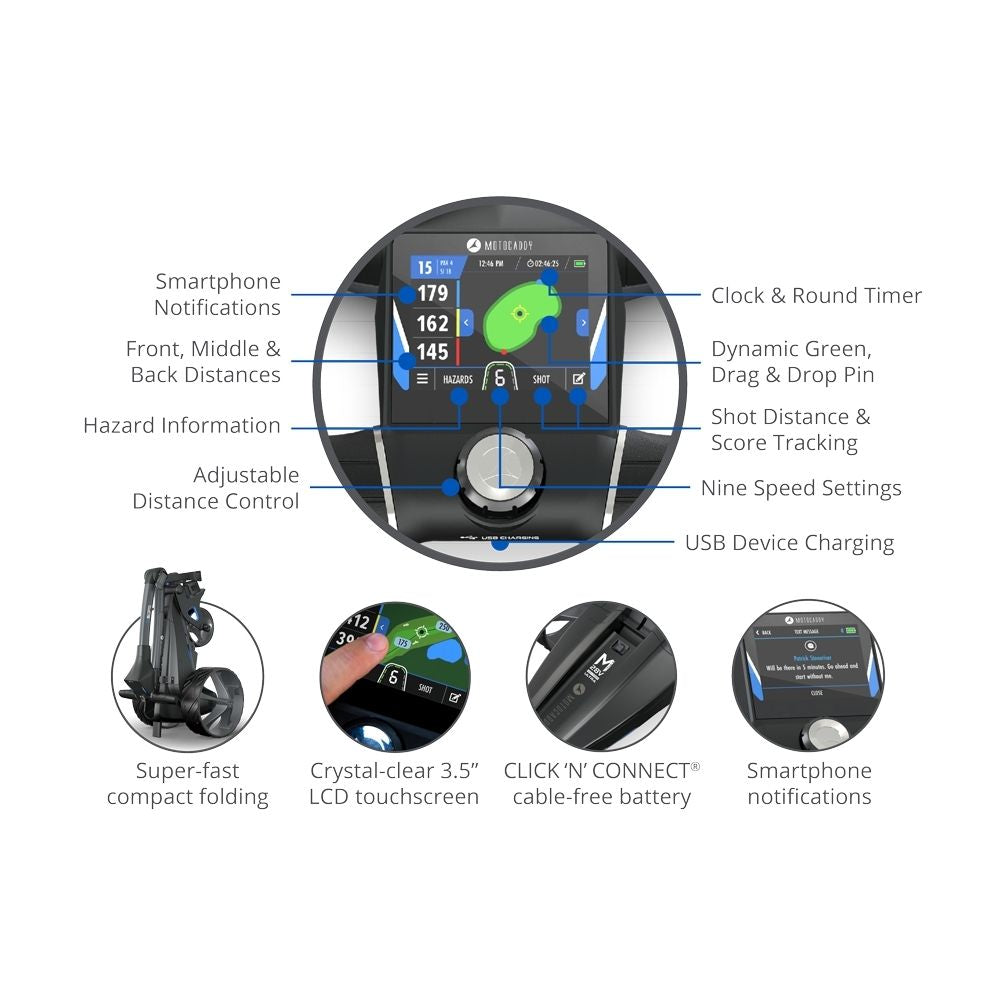 Motocaddy M5 GPS Ultra 36 Hole Electric Golf Trolley w/ FREE GIFT