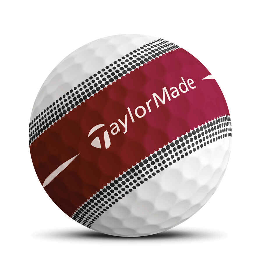 TaylorMade Tour Response Stripe Golf Ball (1 Ball) Red  