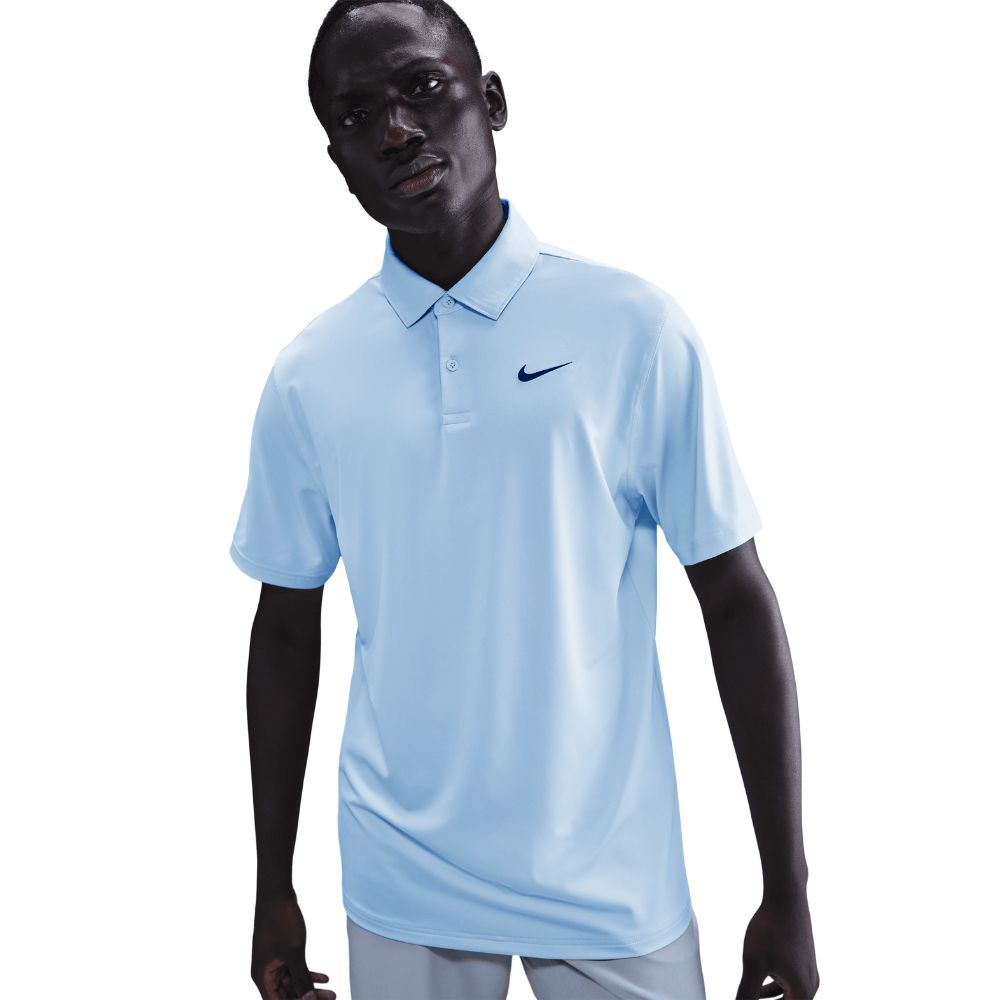nike no collar golf polo