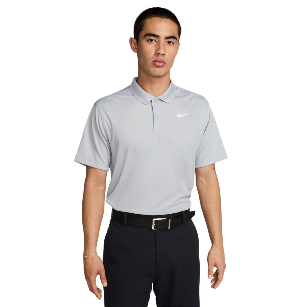 Nike Dri-FIT Victory Solid Golf Polo Shirt 2025 - DH0822-012 Wolf Grey / White 012 M