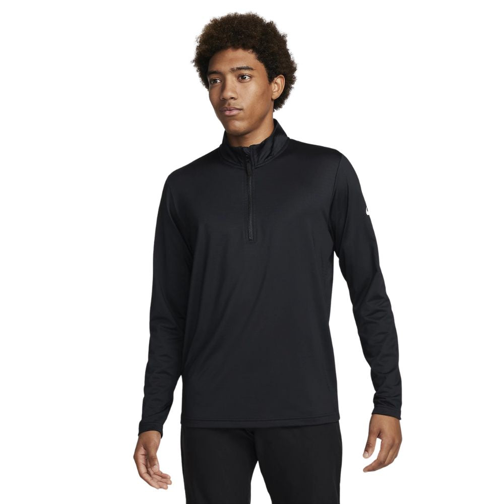 Nike Dri-FIT Victory 1/2 Zip Pullover Golf Top 2025 FD5837-010 Black / White 010 M