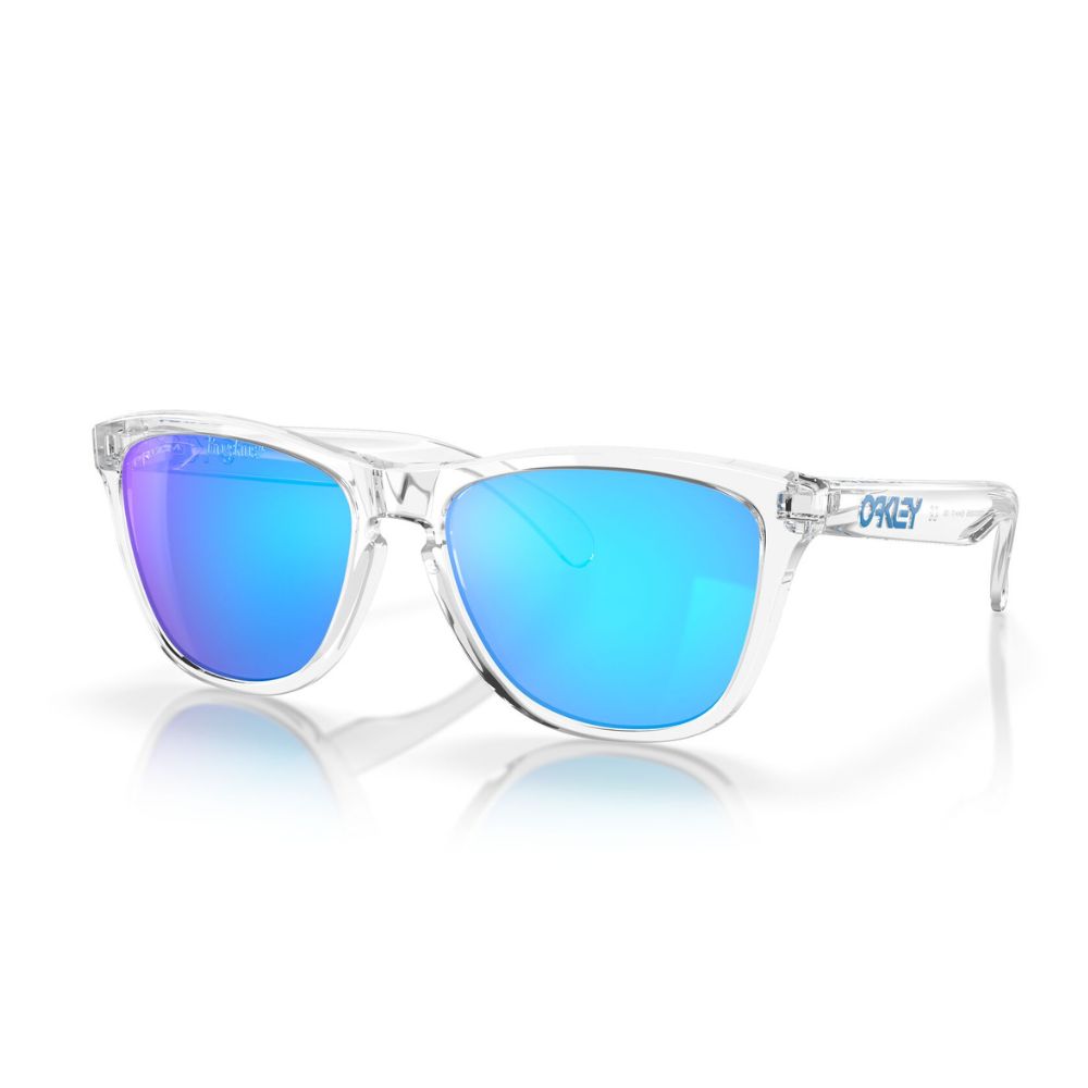 Oakley Frogskins Sunglasses - Crystal Clear w/ Prizm Sapphire Crystal Clear w/ Prizm Sapphire
