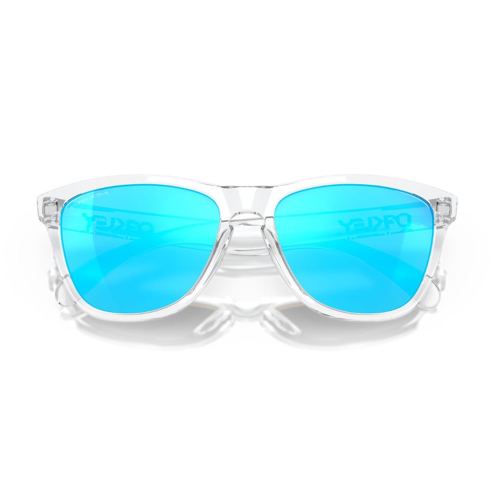 Oakley Frogskins Sunglasses - Crystal Clear w/ Prizm Sapphire