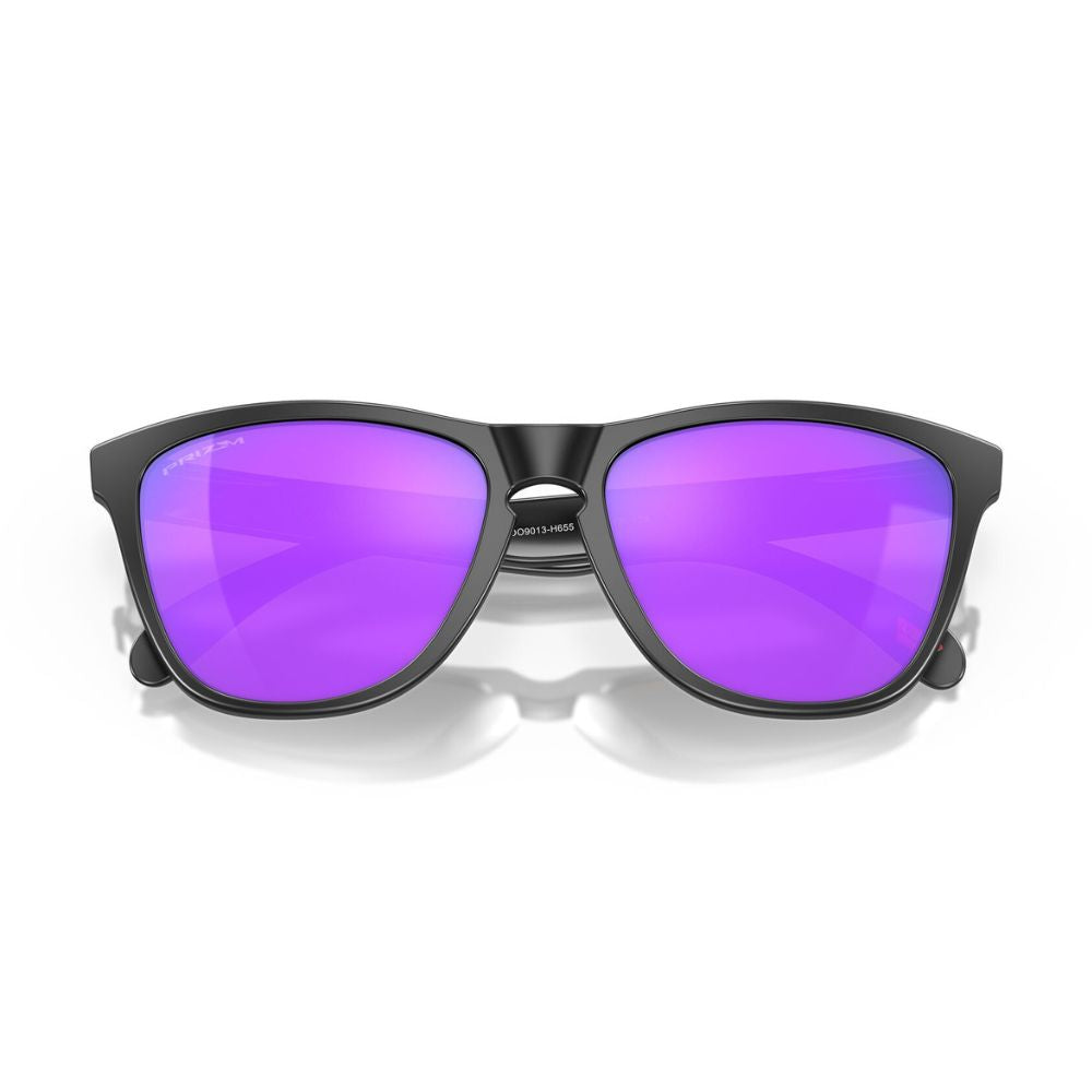 Oakley Frogskins Sunglasses - Matte Black w/ Prizm Violet