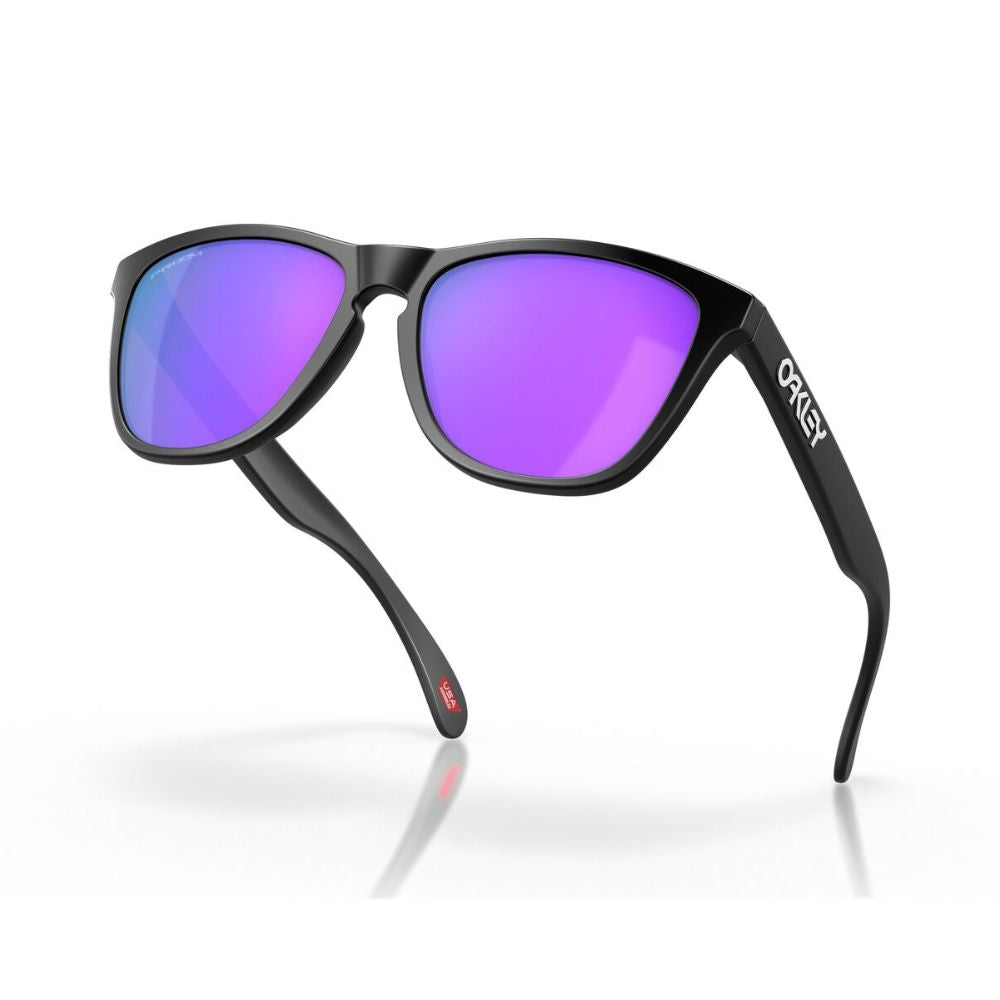 Oakley Frogskins Sunglasses - Matte Black w/ Prizm Violet