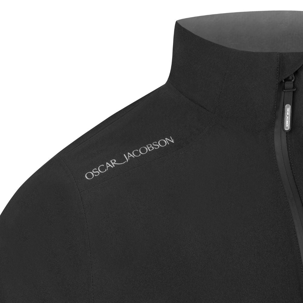 Oscar Jacobson Alex Full Zip Waterproof Men's Golf Jacket 2026 - Black / Pewter
