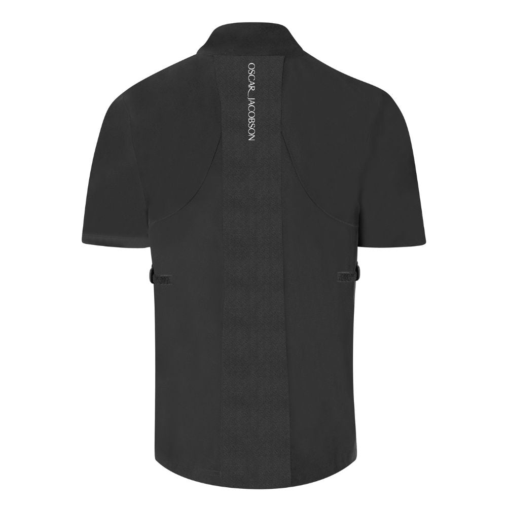 Oscar Jacobson Arlington 1/4 Zip Waterproof Mens Short Sleeve Golf Jacket 2025 - Black / Pineneedle