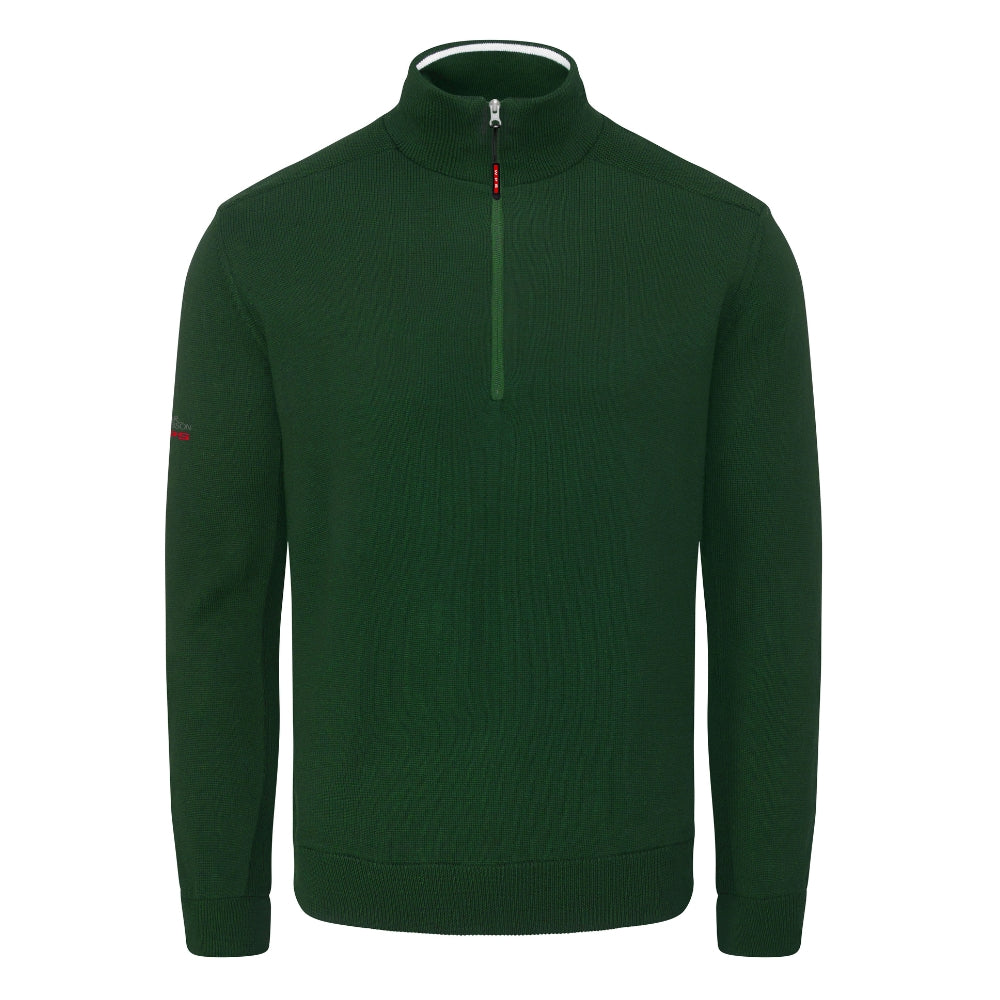 Oscar Jacobson Rumsey 1/4 Zip Mens Merino Lined Pullover Golf Top - Main Image