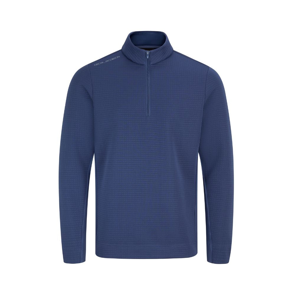 Oscar Jacobson Waite Men's Pullover Golf Top 2026 - Savoy Blue