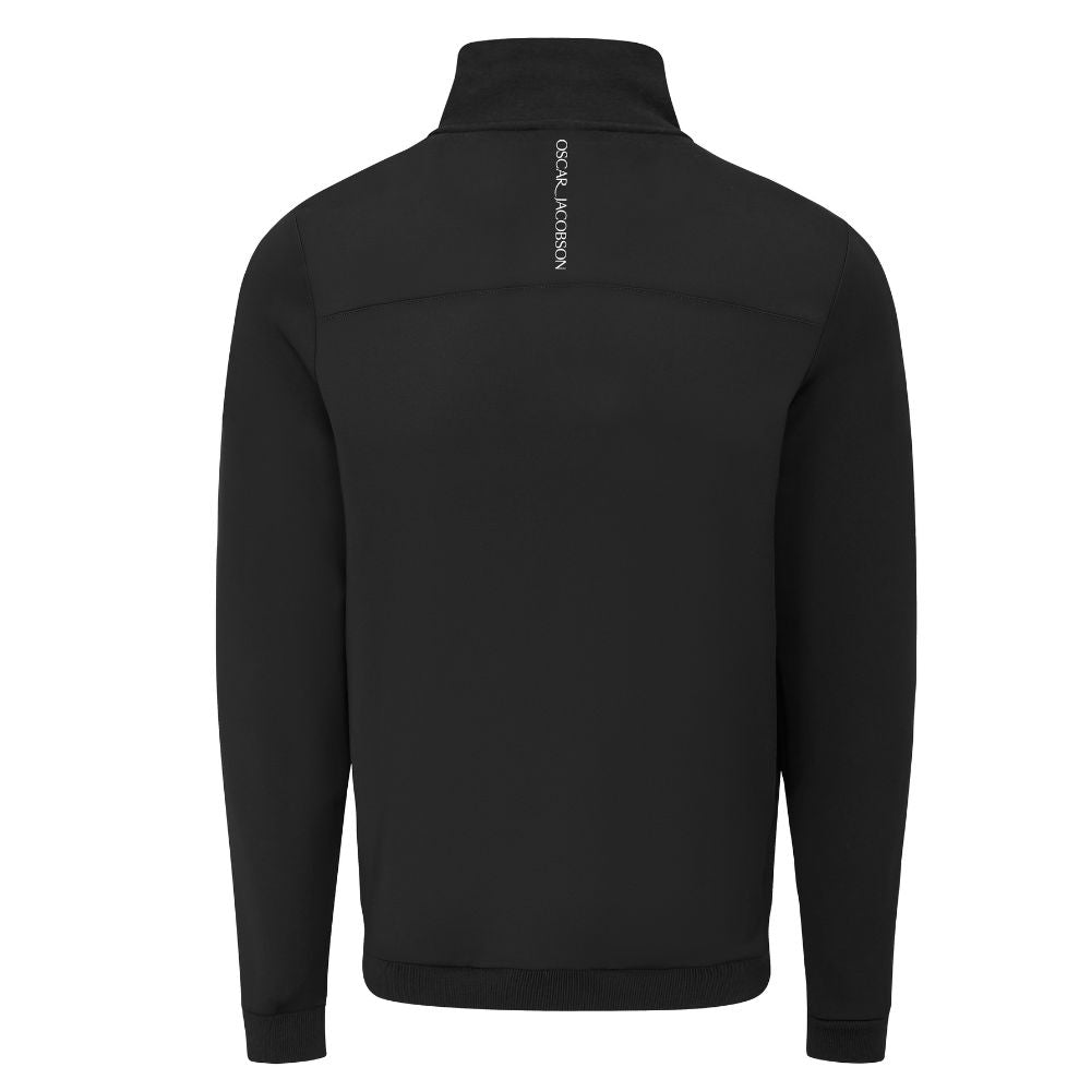 Oscar Jacobson Westland Mens 1/4 Zip Pullover Golf Top 2025 - Black