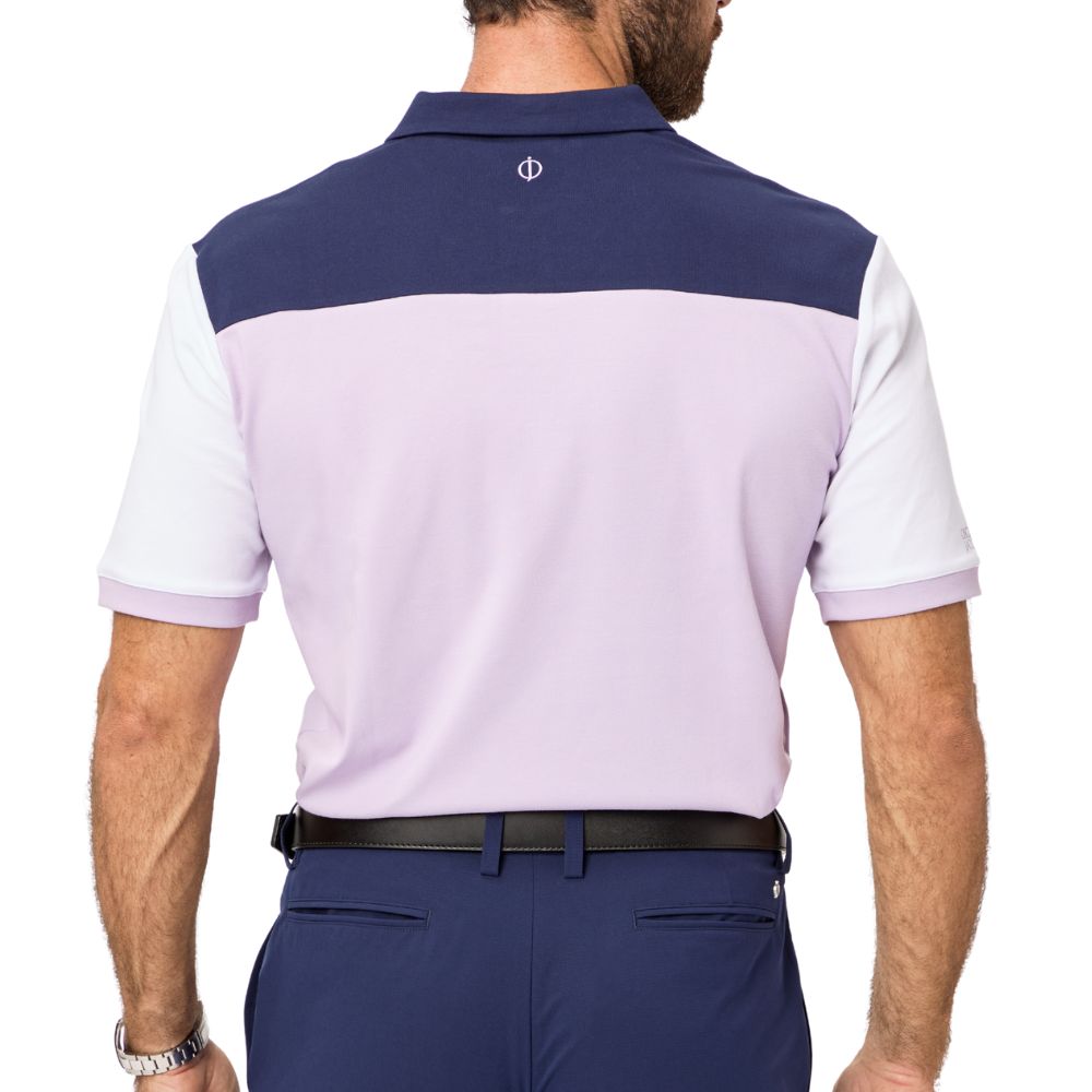 Oscar Jacobson Adelaide Men's Golf Polo Shirt 2026 - Lavender/Navy