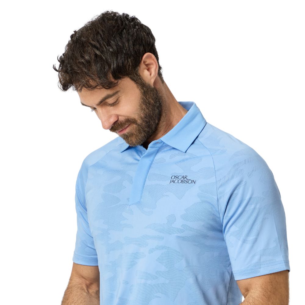 Oscar Jacobson Herald Men's Golf Polo Shirt 2026 - Dodger Blue