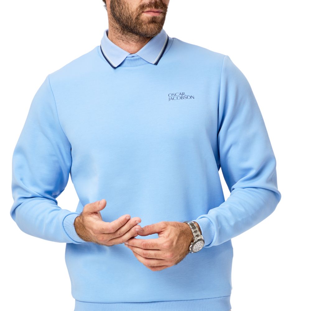Oscar Jacobson Johnstone Tour Men's Pullover Golf Top 2026 - Dodger Blue