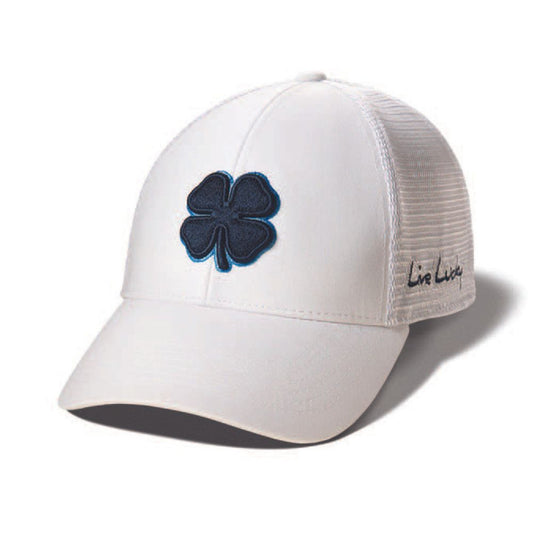 Black Clover Golf Perfect Luck 9 Fitted Mens Cap 2024 White/Navy S/M 
