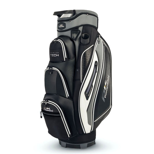 Powakaddy Premium Tech Golf Bag 2024 - Gun Metal Black White Gun Metal / Black / White Trim  