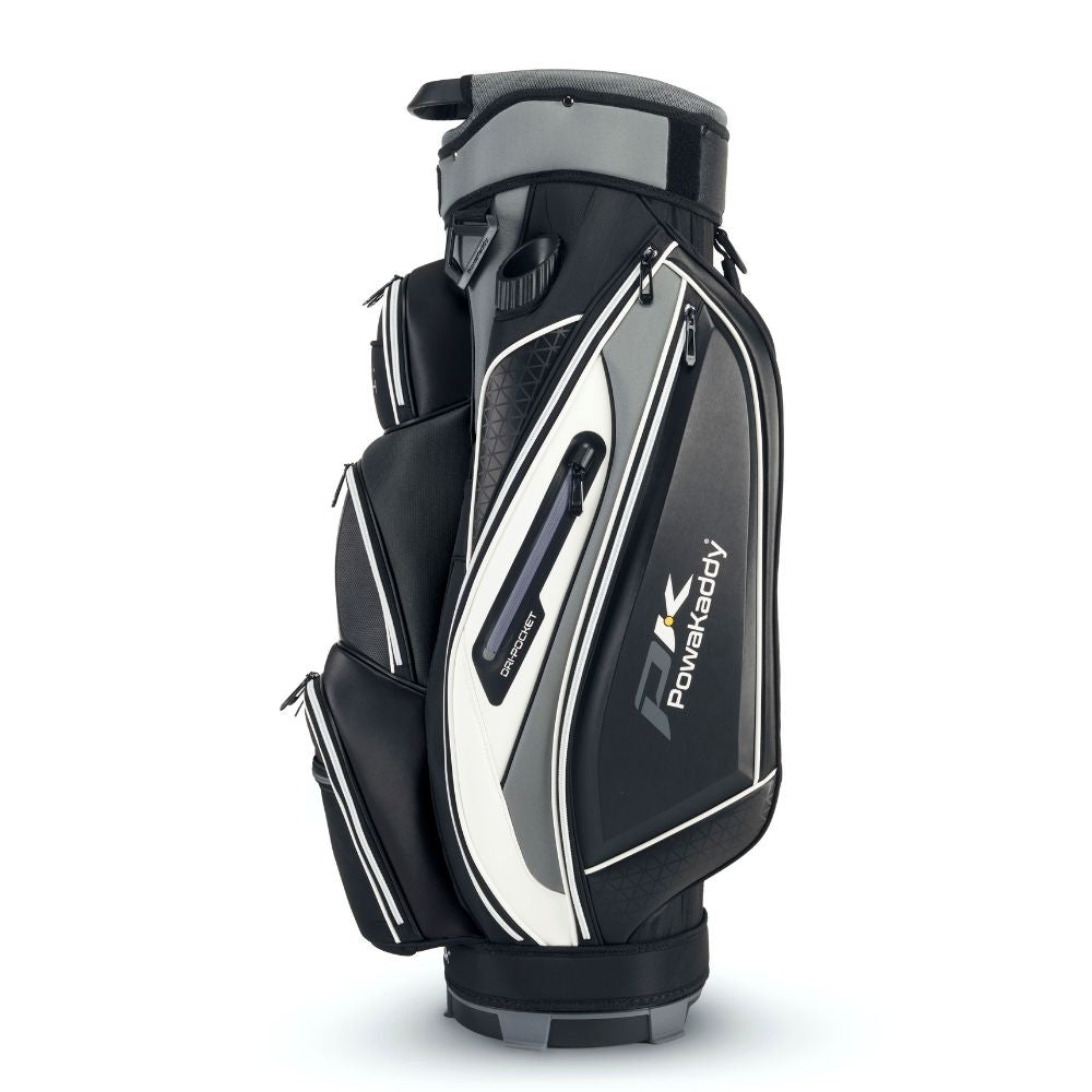 Powakaddy Premium Tech Golf Bag 2024 - Gun Metal Black White   